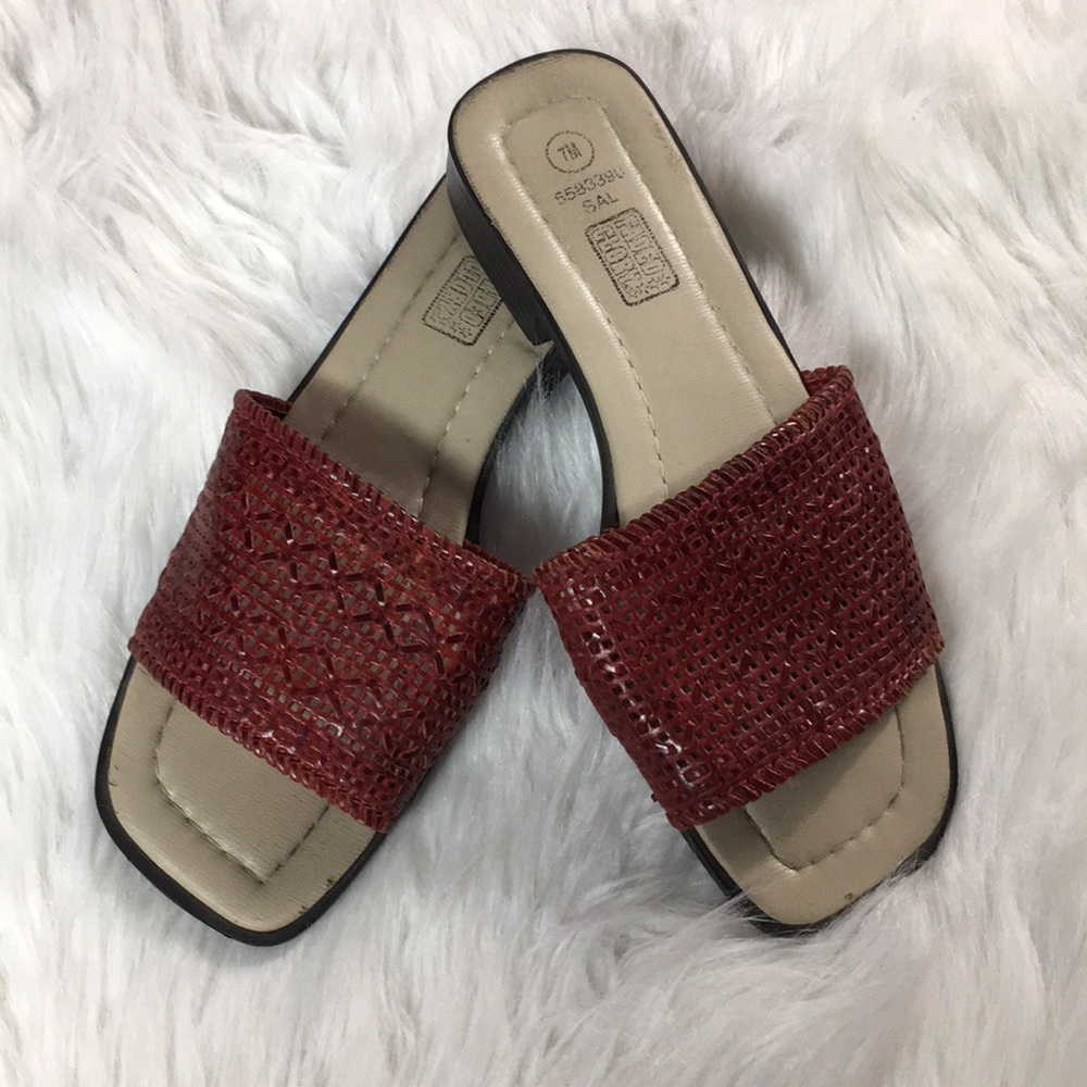 Vintage | Leather Slip on Sandals